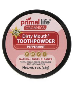 Buy Primal Life Organics, Tooth Powder, Peppermint, (28 g) | Online Pharmacy | https://pharm-pills.com