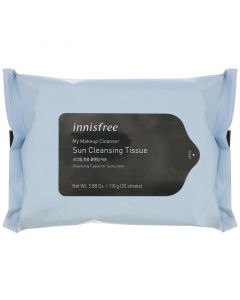 Buy Innisfree, My Makeup Cleanser, Sunscreen Cleansing Wipes, 20 Sheets, 3.88 oz (110 g) | Online Pharmacy | https://pharm-pills.com