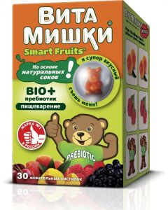 Buy Vitamishki 'Bio + prebiotic', 30 chewing pastes x 2.5 g | Online Pharmacy | https://pharm-pills.com