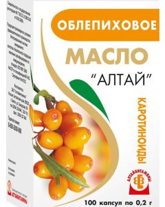 Buy Sea buckthorn oil Altayvitamins Altai dietary supplement 100 capsules of 0.2 g with vitamin E | Online Pharmacy | https://pharm-pills.com