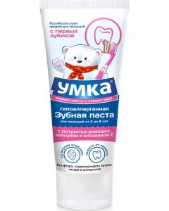 Buy Umka Children's toothpaste, strawberry-flavored, from 2 to 6 years old, 100 g | Online Pharmacy | https://pharm-pills.com