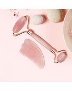 Buy Rose Quarz massage roller + gua sha set | Online Pharmacy | https://pharm-pills.com