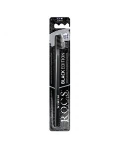 Buy Toothbrush ROCS Black Edition Classic, medium | Online Pharmacy | https://pharm-pills.com