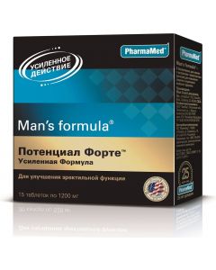 Buy Vitamin complex Men-S Formula 'Potential Forte. Enhanced formula', tablets 1200 mg, # 15  | Online Pharmacy | https://pharm-pills.com