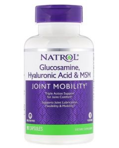 Buy NATROL Vitamins minerals Hyaluronic Acid MSM & Glucosamine 90 caps | Online Pharmacy | https://pharm-pills.com