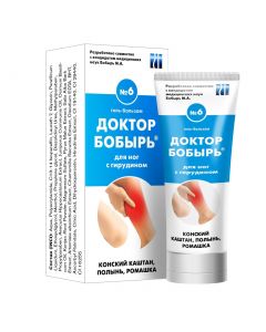 Buy Doctor Bobyr No. 6 Gel-balm for legs with hirudin, 75ml | Online Pharmacy | https://pharm-pills.com