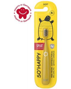 Buy Splat Junior Toothbrush, with silver ions, soft bristles, for children from 4 years old, yellow | Online Pharmacy | https://pharm-pills.com