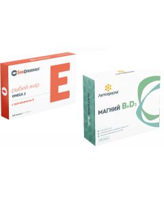 Buy Biafishenol. Fish oil with vitamin E. 1x120 pcs. + Magnesium B6 D3. 1 pack 60 caps | Online Pharmacy | https://pharm-pills.com