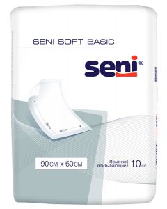 Buy Medical diaper Seni Soft Basic 90 x 60 cm, 60 x 90 cm, 10 pcs | Online Pharmacy | https://pharm-pills.com