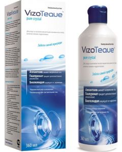 Buy Vizoteque pure crystal solution for lenses 360 ml with a container | Online Pharmacy | https://pharm-pills.com