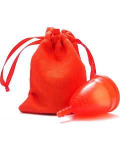 Buy OnlyCup / Red menstrual cup Linen (with a bag of flax), size L | Online Pharmacy | https://pharm-pills.com