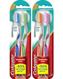 Buy Colgate Toothbrush Set Silk Floss, Ultra Soft, 4 pcs | Online Pharmacy | https://pharm-pills.com