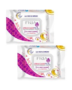 Buy 041141 / set Fria Make-up remover wipes with argan oil before bedtime, 20 pcs x 2 pack | Online Pharmacy | https://pharm-pills.com