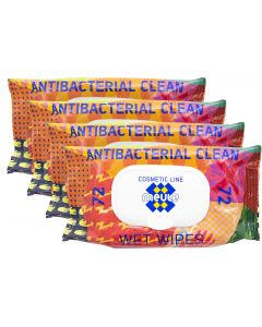 Buy Meule Antibacterial Clean wet wipes, 4 packs of 72 pcs. | Online Pharmacy | https://pharm-pills.com