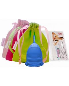 Buy Menstrual cup LilaCup Practitioner in a satin bag blue L | Online Pharmacy | https://pharm-pills.com