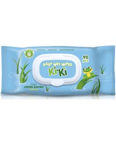 Buy KiKi wet wipes with cotton and aloe vera extract, 90 pcs | Online Pharmacy | https://pharm-pills.com