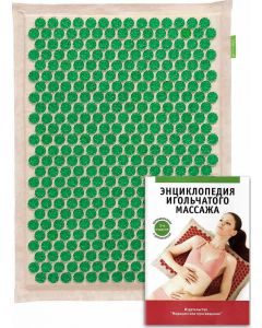 Buy Tibetan applicator Kuznetsov's laboratory on a soft pad, less sharp needles, 41x60 cm, green | Online Pharmacy | https://pharm-pills.com