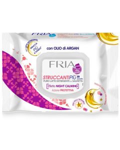 Buy Fria wet wipes for skin care before bed with argan oil, 20 pcs | Online Pharmacy | https://pharm-pills.com