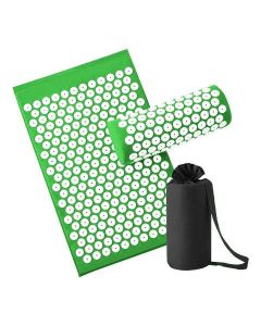 Buy Acupuncture applicator set: massage mat + roller, green. Promotes relaxation and relief from back pain and headaches / Applicator | Online Pharmacy | https://pharm-pills.com