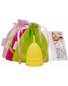 Buy Menstrual cup LilaCup Practitioner in a satin bag yellow L | Online Pharmacy | https://pharm-pills.com