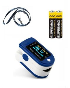 Buy Medical pulse oximeter (oximeter), finger heart rate monitor for measuring oxygen in the blood, batteries included, MD30021 | Online Pharmacy | https://pharm-pills.com