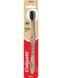 Buy Colgate Toothbrush Bamboo, with charcoal, soft, CN08010A, black | Online Pharmacy | https://pharm-pills.com