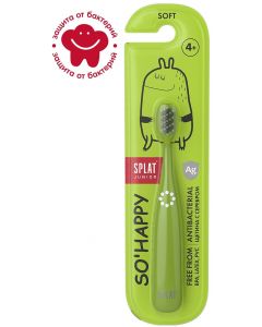 Buy Splat Junior Toothbrush, with silver ions, soft bristles, for children from 4 years old, green | Online Pharmacy | https://pharm-pills.com