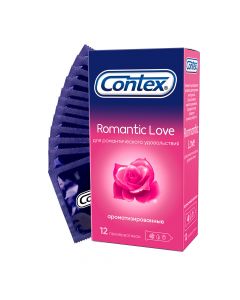 Buy Contex Romantic Love Flavored condoms for romantic pleasure, 12 pcs | Online Pharmacy | https://pharm-pills.com