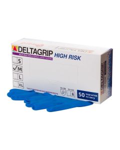 Buy High Risk latex gloves blue, 25 pairs, size M | Online Pharmacy | https://pharm-pills.com