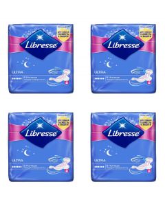 Buy Libresse ultra hygienic night pads, soft surface, 8 pcs x 4 packs. | Online Pharmacy | https://pharm-pills.com