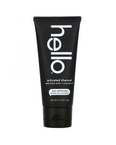 Buy Hello, fluoride-free whitening toothpaste, activated charcoal, with fresh mint and coconut oil, 4 oz (113 g) | Online Pharmacy | https://pharm-pills.com