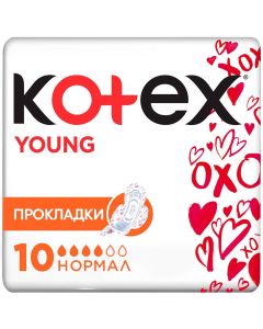 Buy Kotex Feminine hygiene pads with wings 'Young. Normal', 10 pcs | Online Pharmacy | https://pharm-pills.com