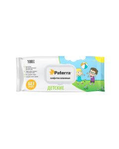 Buy Wet wipes in a package with a plastic valve 'CHILDREN', PATERRA, 14 x 19 cm, 100 pcs. packaged | Online Pharmacy | https://pharm-pills.com