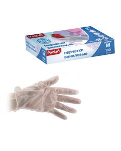 Buy Vinyl gloves, set of 50 pairs (100pcs), powder-free, size M (medium), white, Paclan, w / k0141 | Online Pharmacy | https://pharm-pills.com