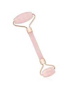 Buy Lavender Nature Roller-massager for the face, double-sided in rose quartz | Online Pharmacy | https://pharm-pills.com