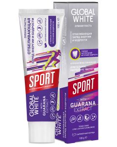 Buy Toothpaste / GLOBAL WHITE / Sport 100 g with guarana and pepper | Online Pharmacy | https://pharm-pills.com