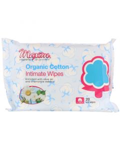 Buy Maxim Hygiene Products, Intimate Wet Wipes, Organic Cotton, 20 pcs. | Online Pharmacy | https://pharm-pills.com