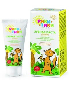 Buy Riki Tiki Children's toothpaste with banana flavor, 50 ml | Online Pharmacy | https://pharm-pills.com