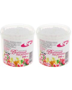 Buy Emelyan Savostin Cosmetic cotton buds, in a jar, 200 pcs, 2 packs | Online Pharmacy | https://pharm-pills.com