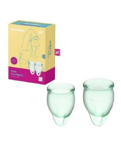 Buy Set of menstrual cups Satisfyer Feel confident light green | Online Pharmacy | https://pharm-pills.com