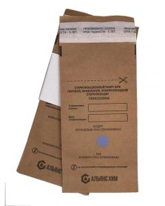 Buy ALLIANCE CHEM Kraft sterilization bags 100x200mm, 100pcs. | Online Pharmacy | https://pharm-pills.com