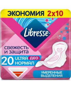 Buy Sanitary pads Libresse Ultra Normal Deo, with a soft surface, 20 pcs | Online Pharmacy | https://pharm-pills.com