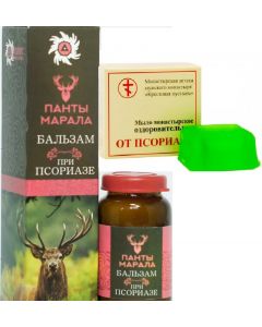 Buy Balm with maral antlers 'For psoriasis' 30 ml. + Monastyrskoe soap for psoriasis | Online Pharmacy | https://pharm-pills.com