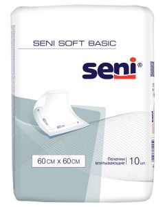 Buy Medical diaper Seni Soft Basic 60 x 60 cm, 60 x 60 cm, 10 pcs | Online Pharmacy | https://pharm-pills.com