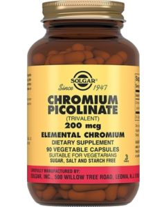 Buy Solgar, Chromium Picolinate 'Chromium Picolinate', 200 mcg, 90 capsules | Online Pharmacy | https://pharm-pills.com