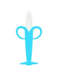 Buy Baby toothbrush teether silicone massager Banana blue | Online Pharmacy | https://pharm-pills.com