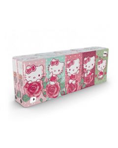 Buy Paper handkerchiefs with 'Hello Kitty' pattern 4 layers, 10 packs x 9 sheets, 21x21 cm, World Cart | Online Pharmacy | https://pharm-pills.com