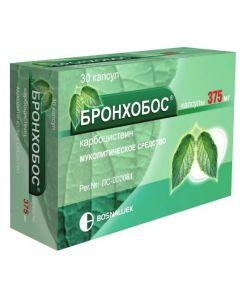 Buy Bronchobos capsules, 375mg, # 30 | Online Pharmacy | https://pharm-pills.com