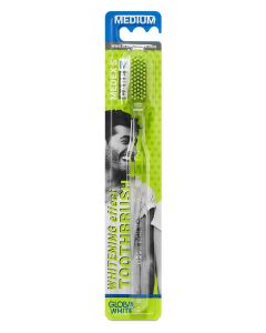 Buy Whitening Toothbrush / Medium Medium Transparent Handle / Green Bristles | Online Pharmacy | https://pharm-pills.com