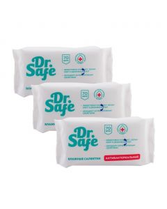 Buy Dr.Safe antibacterial wet wipes 210 pcs. (3 * 70 pcs / pack) | Online Pharmacy | https://pharm-pills.com